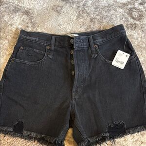 Free People Black Jean Shorts